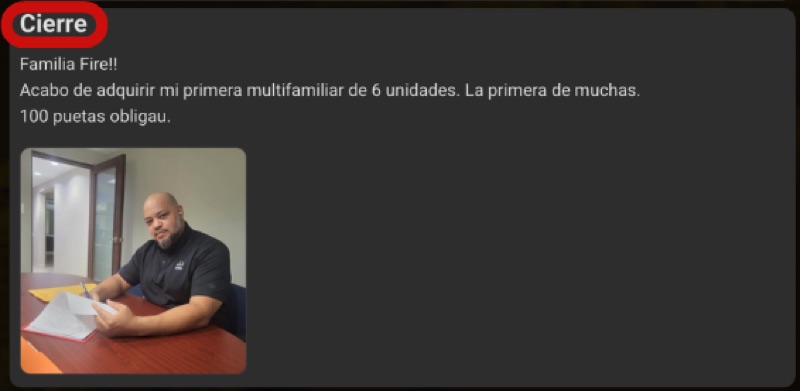 Reseña de Miembro FIRE