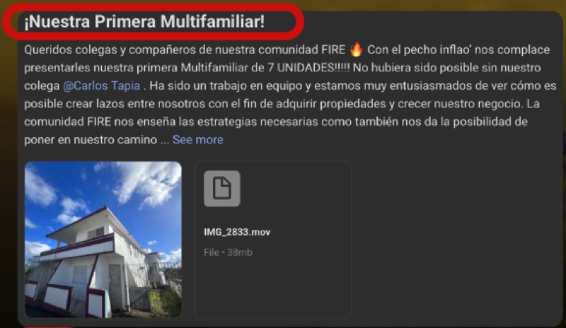 Reseña de Miembro FIRE